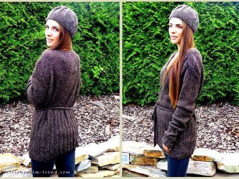 Strickanleitung für Weste / Wickelweste und Barett | Weste#Barett#RiffRaff