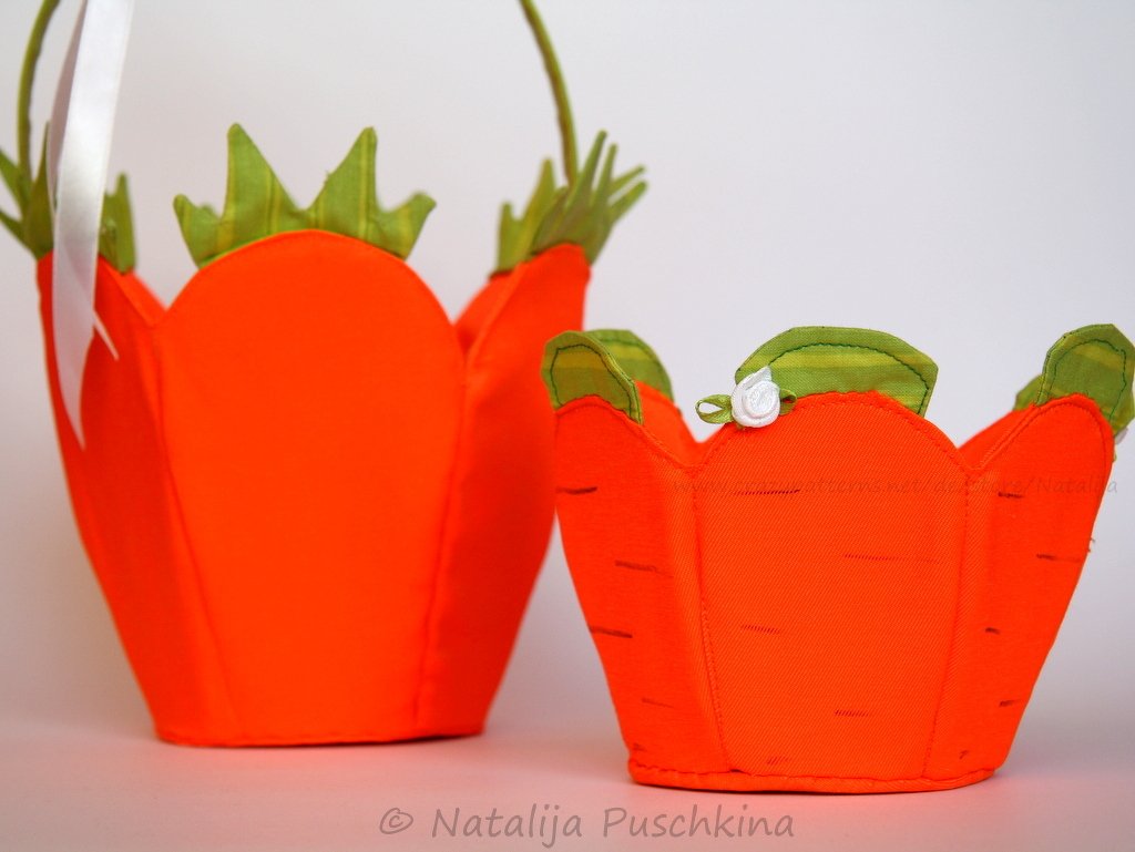 Carrot baskets for Easter and spring ist beautiful and practical in the same time