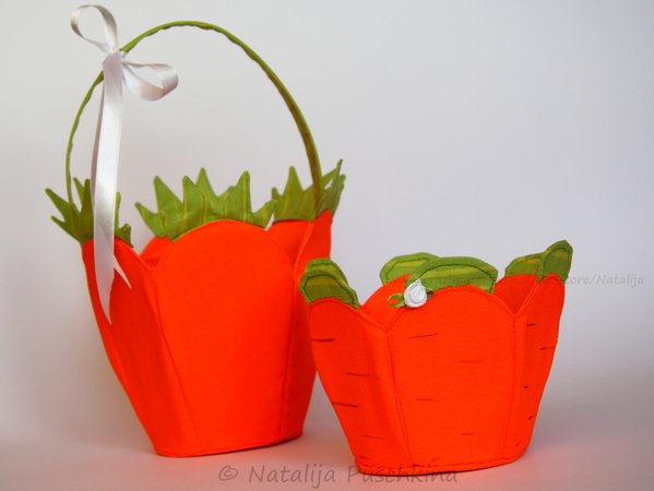 Carrot baskets for Easter and spring ist beautiful and practical in the same time