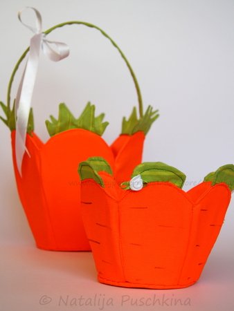 Carrot baskets for Easter and spring ist beautiful and practical in the same time