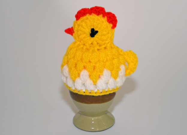 4 EASTER CHICK  HAND CROCHET EGG WARMERS CHICKEN/CHICK EGG COSY