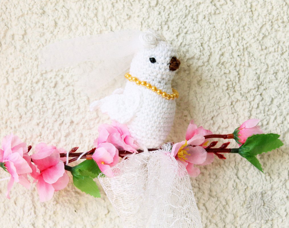 Hochzeitstauben (Vogel), ca. 12 cm - Bild 3