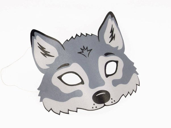 Wolf-Maske zum Ausdrucken