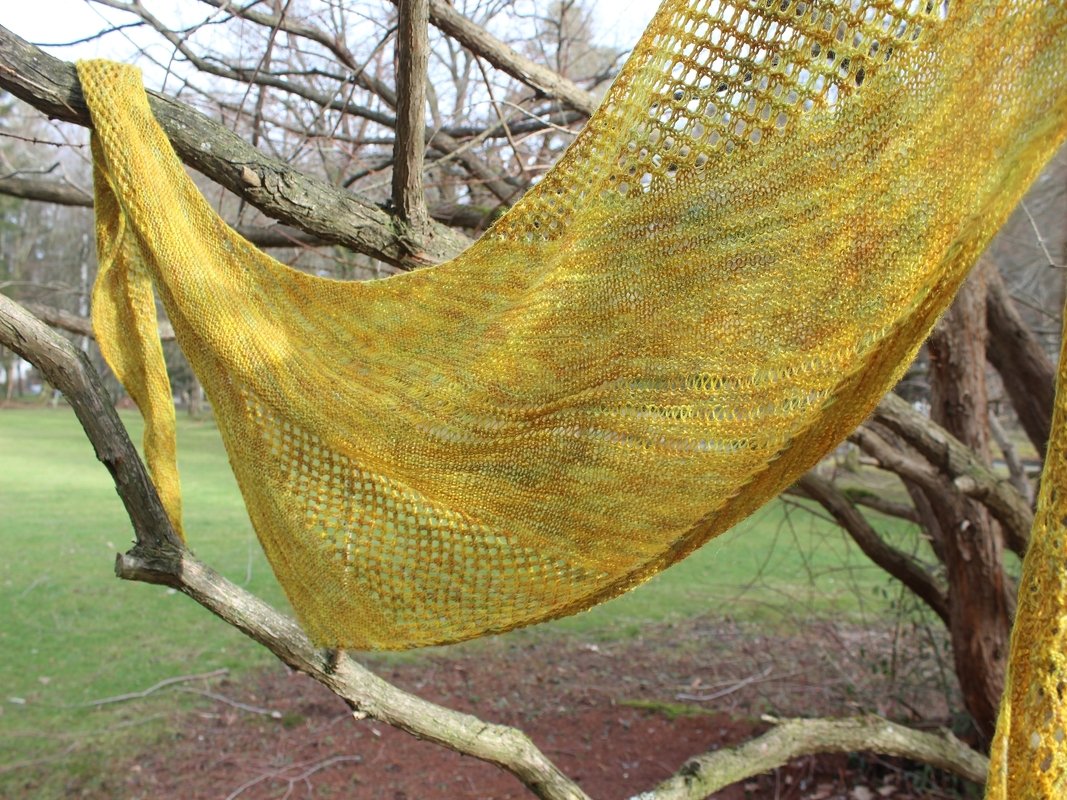 Bernstein, Strickanleitung, Schultertuch