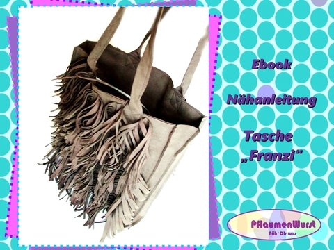 Umhängetasche "Franzi" Bohemian Tasche Fransen Zottel aus Leder Shopper