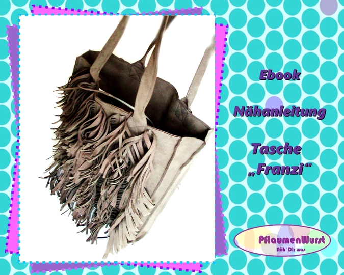 Umhängetasche "Franzi" Bohemian Tasche Fransen Zottel aus Leder Shopper