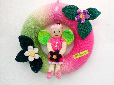 Strickanleitung Türkranz - Frühlingskranz