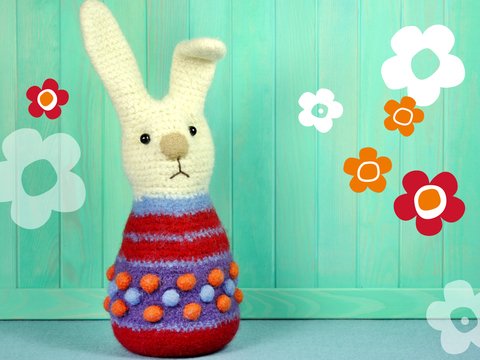 Hans Hoppel Türstopper Häkelanleitung (gefilzt)