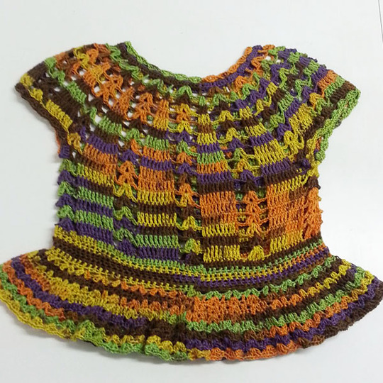 Häkelanleitung Shirt mit Schößchen Größe 36 bis 46