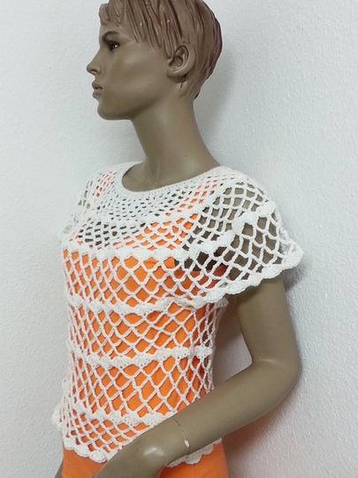 Häkelanleitung Luftiges Sommer Shirt Größe 36 bis 46