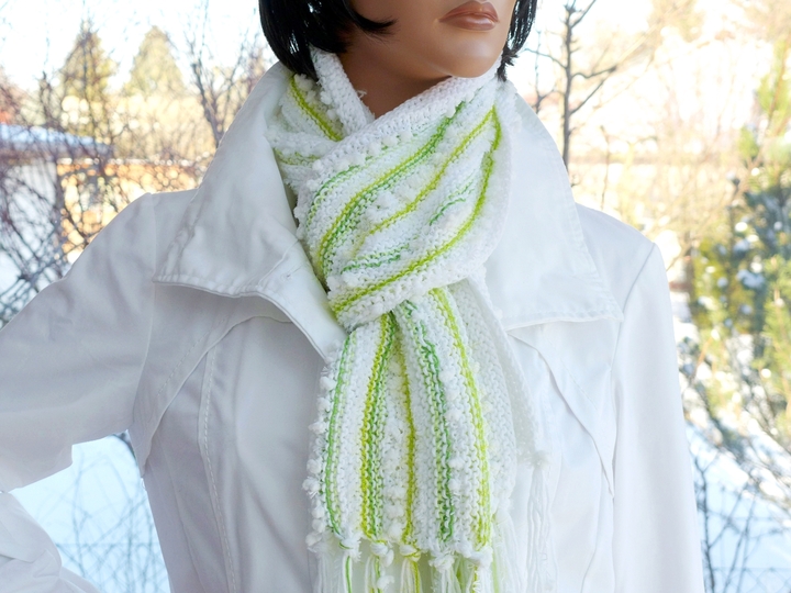 Strickanleitung Frühlingsschal - ideal für Strickanfänger und Wollreste