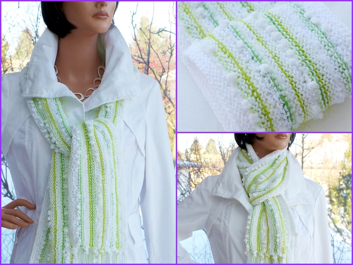 Strickanleitung Frühlingsschal - ideal für Strickanfänger und Wollreste