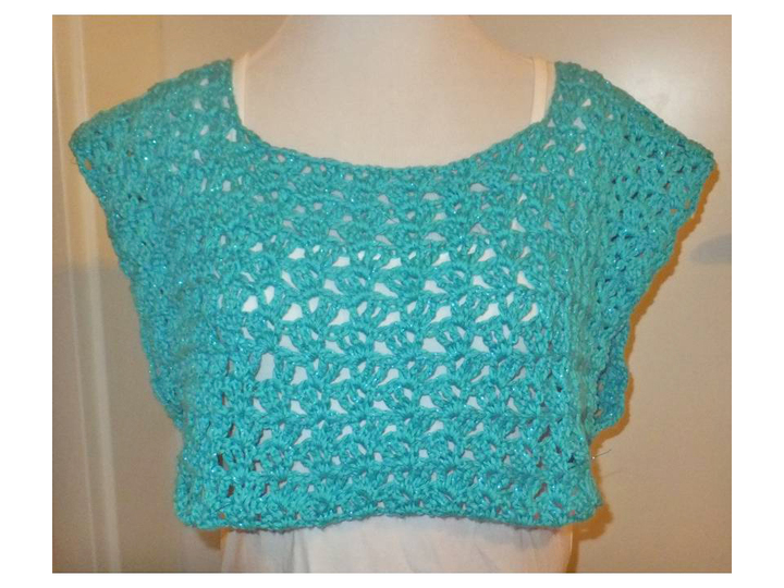 Crop Top zum Häkeln von KinderGr. 104 - 170 und Damen Gr. 32 - 54