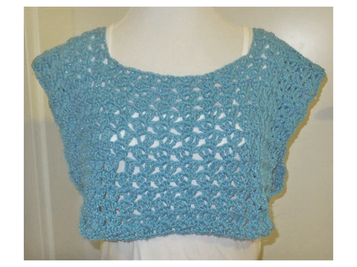 Crop Top zum Häkeln von KinderGr. 104 - 170 und Damen Gr. 32 - 54