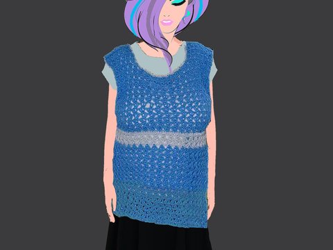 Long Top zum Häkeln für Kinder und Damen