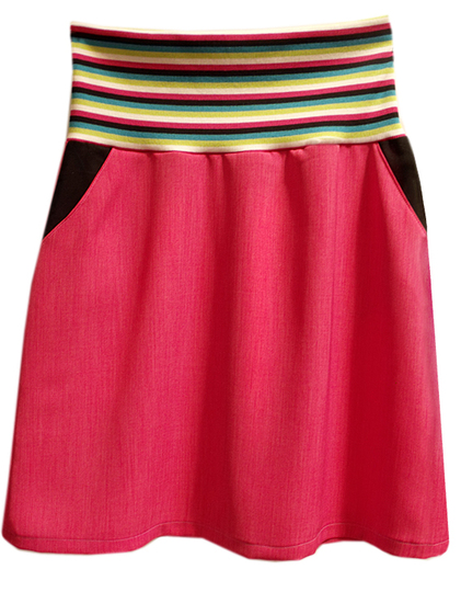 Rock mit Jerseybund & Taschen Gr. 36-44