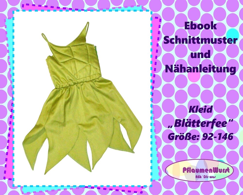 Mädchen Kleid Größe 92 - 146 Nähanleitung und Schnittmuster