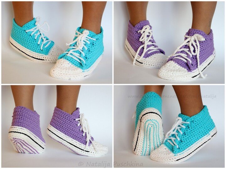 Turnschuhe für Jugendliche, Damen und Herren, Größen 34-45, Häkelanleitung