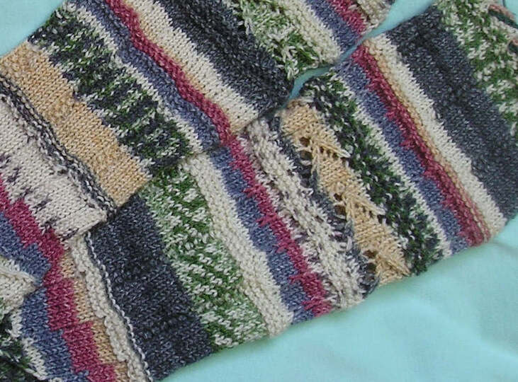 Strickanleitung Kniestrümpfe "Mustermix"