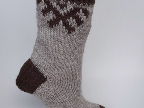 Strickanleitung Socken mit Wikingermuster, Gr. 40/41