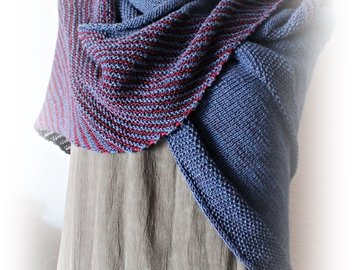 Blogs and Stripes, knittingpattern, shawl