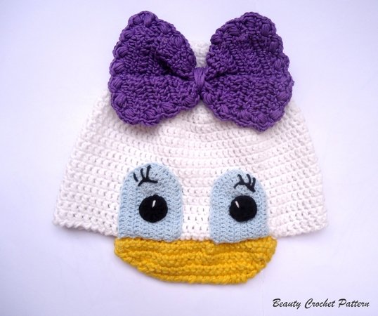 Daisy Duck Crochet Hat Pattern