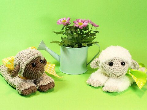 Dekofiguren "Liegende Schafe" 2 Varianten