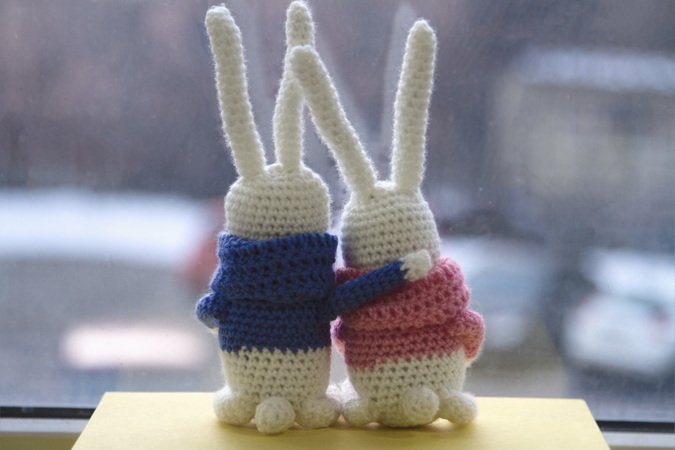 Crochet Amigrumi Pattern Easter Bunny Couple of Hares