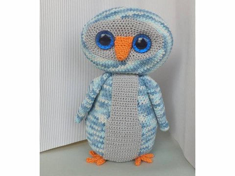 Justus Uhu Eule Häkelanleitung - auch für Babys