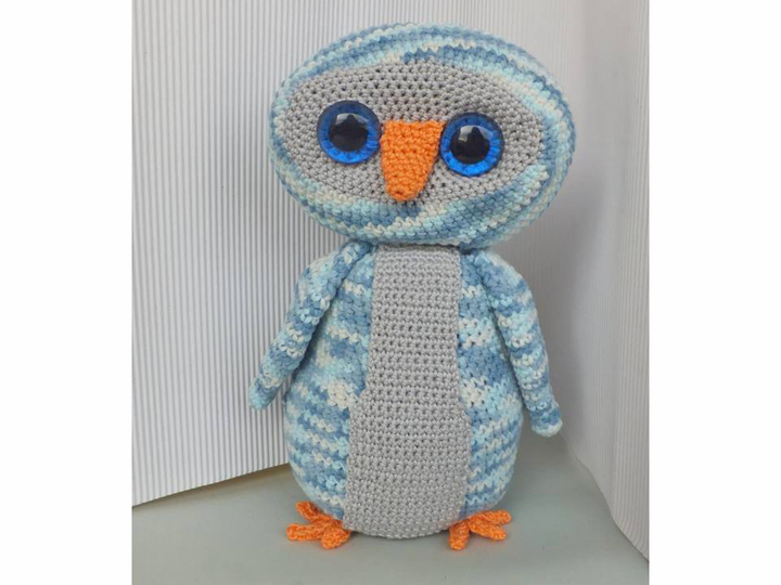 Justus Uhu Eule Häkelanleitung - auch für Babys