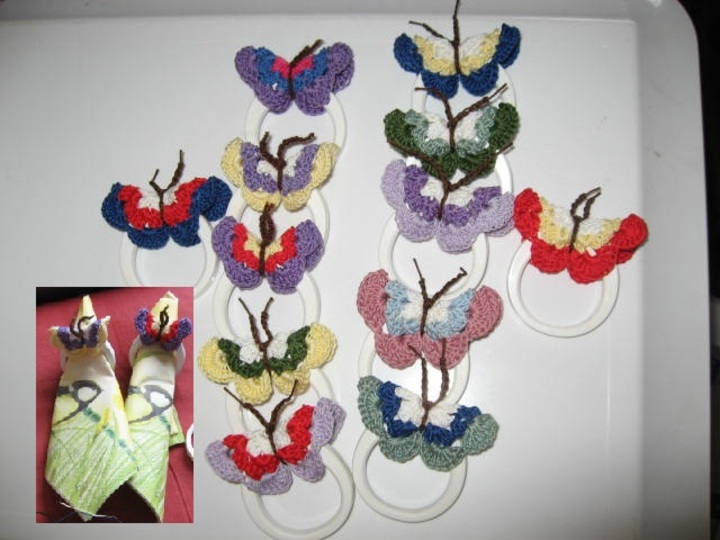 Schmetterling-Serviettenringe, eine  hübsche Tischdekoration 