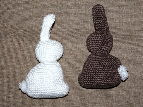 crochet eastern bunny brown and white
