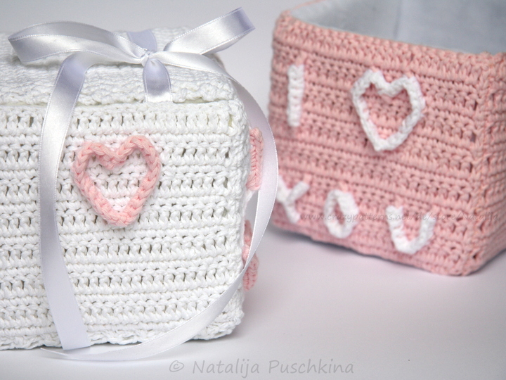 'I Love You' - Geschenk- oder Aufbewahrungsbox, H&auml;kelanleitung