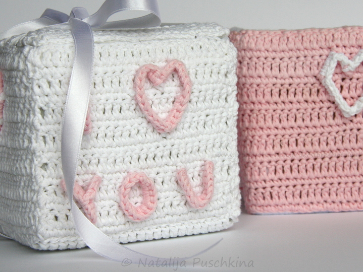 'I Love You' - Geschenk- oder Aufbewahrungsbox, H&auml;kelanleitung