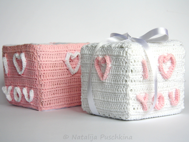 'I Love You' - Geschenk- oder Aufbewahrungsbox, H&auml;kelanleitung