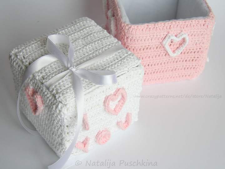 'I Love You' - Geschenk- oder Aufbewahrungsbox, H&auml;kelanleitung