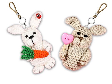 Osterdeko (Anhänger) "Hase mit Karotte", 2 Var.