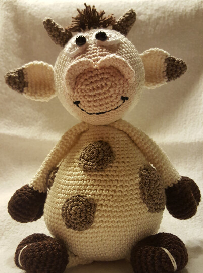 Häkelanleitung "Kuh Kalle"
