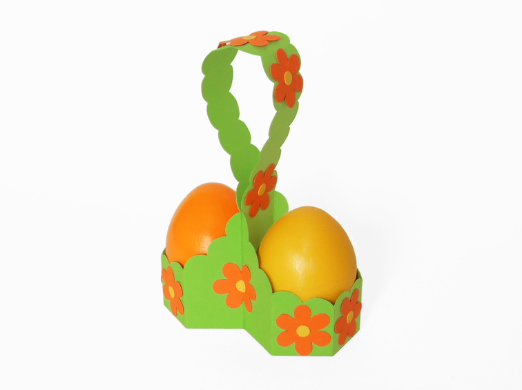 Ostereierhalter für zwei Eier – Bastelvorlagen und Anleitung