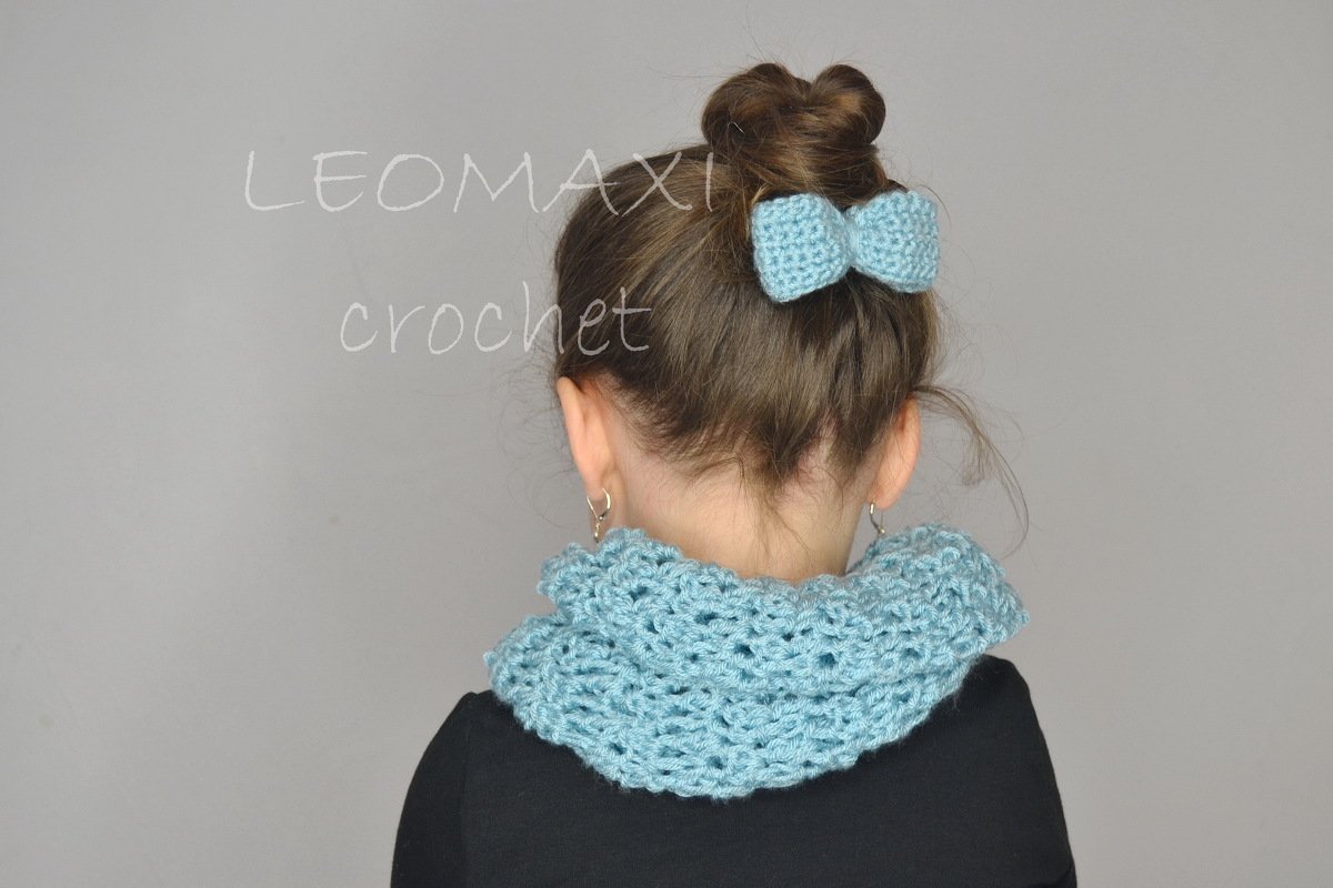 - ELIZA - Loop Set, mit Haarschleife zum Anstecken, alle Größen und Material, Kragen, Schal, Mädchen - Bild 2