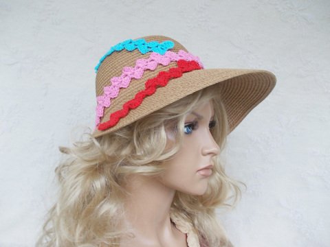 2 Häkelanleitungen für Häkelborten, Hutverzierung, quick and easy, auch toll für Kinderhüte