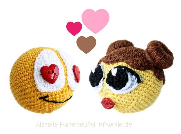 Anhänger (Deko) Smiley "Verliebt"