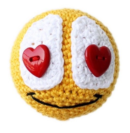 Anhänger (Deko) Smiley "Verliebt"