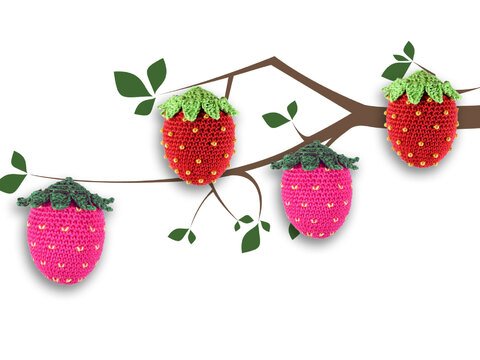 Ostereier "Erdbeeren", Gr. L