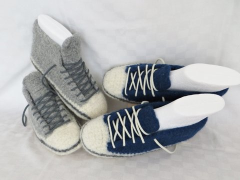 Häkelanleitung, Turnschuhe gefilzt, Gr.37-40