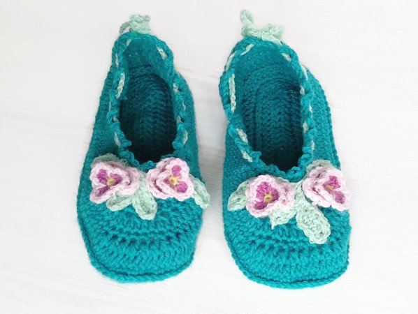 Crochet Pattern Viola Slippers Sizes Us Women 3/4 - 10.5/11