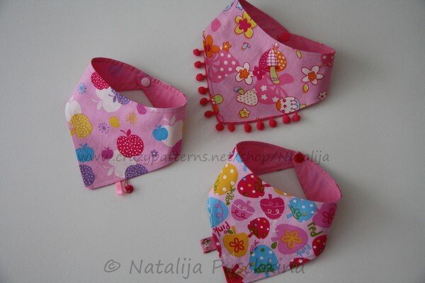 Baby Bibs sewing pattern - 2 Size pattern - Image 2