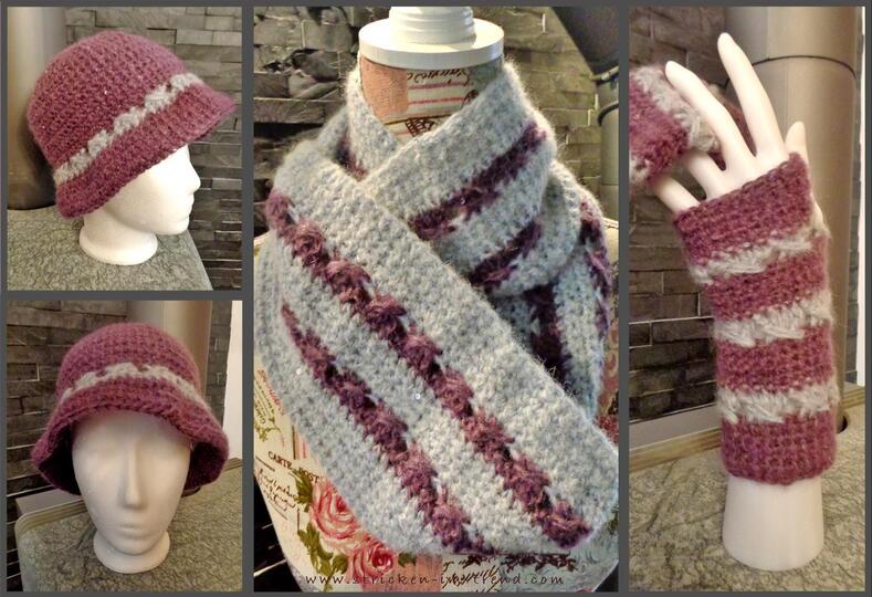 Häkelanleitung für Loop, Hut/Mütze und Handstulpen | Trio Cross-Spring 3in1