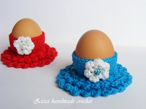 Häkelanleitung - Eierwärmer , Eierbecher