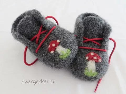 Baby-Booties häkeln und filzen (4 Größen)